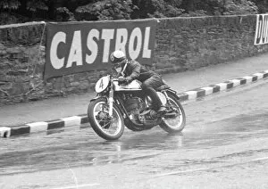 Images Dated 10th October 2020: Geoff Tanner (Norton) 1956 Junior TT