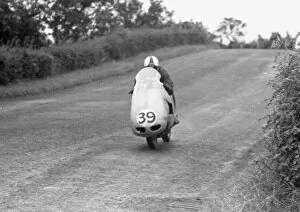 Images Dated 23rd April 2023: Geoff Tanner (Norton) 1957 Junior Ulster Grand Prix