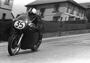 Images Dated 18th October 2018: Geoff Tanner (Norton) 1958 Junior TT