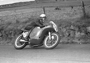 Images Dated 18th December 2021: Geoff Tanner (Norton) 1958 Junior Ulster Grand Prix