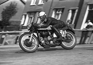 Images Dated 13th May 2021: Geoff Wilson (Norton) 1958 Senior Manx Grand Prix