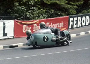 Images Dated 29th August 2020: Georg Auerbacher & Eduard Dein (BMW) 1967 Sidecar TT