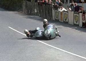 Images Dated 29th August 2020: Georg Auerbacher & Eduard Dein (BMW) 1967 Sidecar TT
