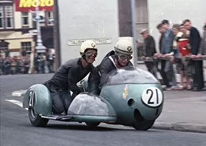 Images Dated 13th December 2021: George Auerbacher & Eduard Dein (BMW) 1966 Sidecar TT