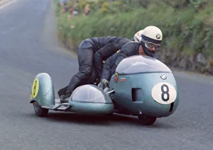 Images Dated 18th October 2018: George Auerbacher & Hermann Hahn (BMW) 1970 Sidecar 750 TT