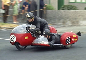 Images Dated 2nd October 2021: George Bye & D Lodge (E.T.Y Triumph) 1970 500 Sidecar TT
