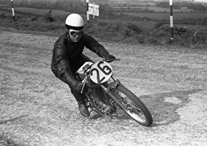 Images Dated 15th September 2011: George Ewer at Ballacoar Corner: 1957 Ultra Lightweight TT