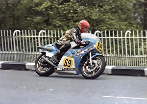 Suzuki Prints: German Hans Otto Butenuth (Suzuki) at Braddan Bridge, 1979 Senior TT