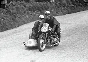 German's Walter Schneider and Hans Strauss (BMW) 1954 Sidecar TT