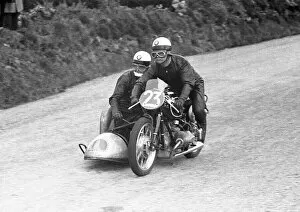 Images Dated 14th April 2023: German's Walter Schneider and Hans Strauss (BMW) 1954 Sidecar TT