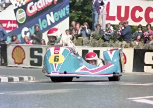 Images Dated 26th May 2021: Gerry Boret & Nick Boret (Yamaha) 1000 Sidecar TT