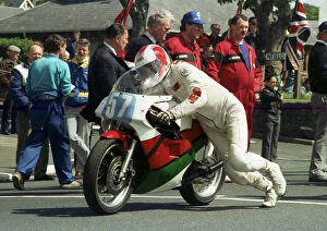 Images Dated 11th October 2020: Gerry Jenkins (Yamaha) 1990 Classic Manx Grand Prix