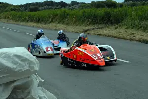 Glyn Jones & ? and Neil Kelly (DMR Honda) & Jason O Connor (Honda) 2009 Jurby Road