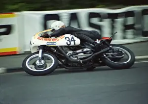 Going down! Bob Steele (Rutherford Norton) 1974 Formula 750 TT