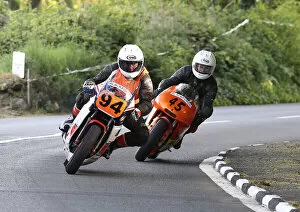 Images Dated 23rd August 2022: Gordon Clark (Yamaha) and Adrian Skaife (Honda) 2022 Pre TT Classic