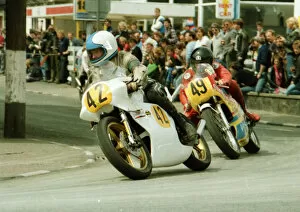 Images Dated 1st September 2019: Gordon Farmer (Maxton) and Chris Cannell (Yamaha) 1984 Senior TT