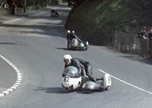 Images Dated 29th August 2020: Gordon Fox & Simon Greensmith (Triumph spl) 1967 Sidecar TT