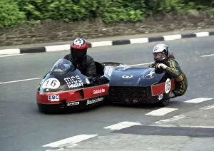 Images Dated 18th October 2017: Gordon Shand & Phil Gravel (Suzuki) 1989 Sidecar TT