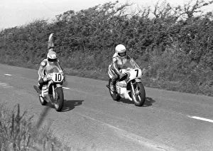Graham Cannell (10) & Dave Raybon (Yamaha) 1981 Jurby Road