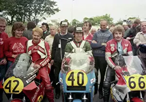 Graham King (Suzuki) Dave Pither (Honda) Ian Ogden (SGB Suzuki) 1984 Senior Manx Grand Prix