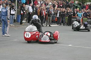 Kerry Williams Gallery: Grahame Alcock & Kerry Williams (Triumph / Norton) 2010 TT Parade Lap