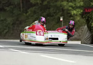 Images Dated 17th April 2023: Greg Lambert & Carl Kirwin (Shelbourne Yamaha) at Union Mills, 1993 Sidecar TT