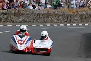 Images Dated 10th July 2014: Greg Lambert & Kenny Cole (Honda) 2014 Southern 100