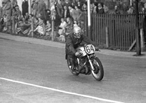 Images Dated 19th July 2021: Harold Cooper (Norton) 1957 Junior Newcomers Manx Grand Prix