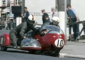 Images Dated 25th August 2020: Harold Wohlfahrt & Heinrich Vester (BMW) 1967 Sidecar TT
