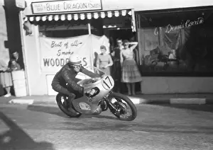 Harry Hinton jnr (NSU) 1958 Lightweight TT practice
