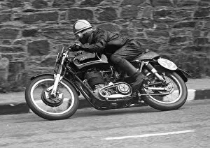 Images Dated 27th September 2020: Harry Pearce (AJS) 1955 Junior TT