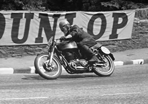 Images Dated 27th September 2020: Harry Plews (AJS) 1955 Junior TT