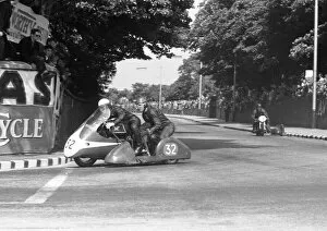Images Dated 4th July 2021: Harry Scholes & B Daniells (Matchless) 1959 Sidecar TT