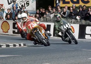 Benelli Prints: Helmut Dahne (BMW) and Chris McGahan (Benelli) 1975 Production TT