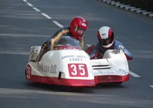 Images Dated 29th April 2020: Helmut Lunemann & Martin Loicht (Yamaha) 1996 Sidecar TT