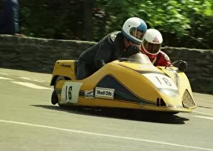 Images Dated 13th August 2016: Helmut Lunemann & Mike Cain (Yamaha) 1987 Sidecar TT