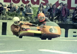 Images Dated 18th October 2019: Helmut Schilling & Rainer Gundel (Aro) 1976 500 Sidecar TT
