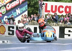 Images Dated 26th May 2021: Helmut Schilling & Rainer Gundel (Aro) 1000 Sidecar TT