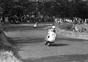 Images Dated 12th July 2021: Hermann-Paul Muller (NSU) 1955 Lightweight Ulster Grand Prix