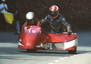 Bill Hodgkins Prints: Bill Hodgkins & Sean Collister (Windle Yamaha) 1992 Sidecar TT