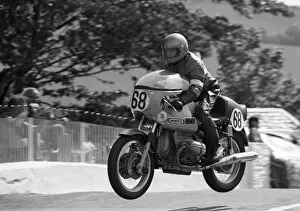 Images Dated 18th September 2011: Horst Gluck at Ballaugh Bridge; 1975 Classic TT