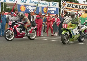 Howard Selby (Suzuki) and Rob Haynes (Kawasaki) 1988 Production A TT