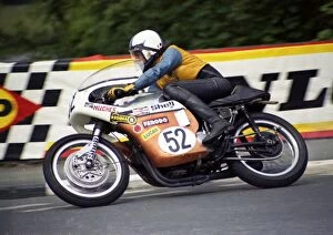 Images Dated 15th September 2011: Hugh Evans (Hughes Triumph) at Quarter Bridge: 1974 F750 TT
