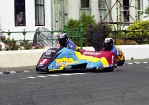 Images Dated 24th January 2022: Ian Bell & Neil Carpenter (DMR Yamaha) 2000 Sidecar TT