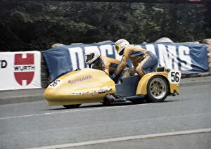 Images Dated 18th August 2021: Ian Dickie & Mose Hutchinson (Yamaha) 1979 Sidecar TT