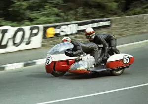 Images Dated 6th October 2021: Ian Fillery &s J Chapman (Triumph) 1966 Sidecar TT