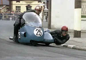 Ian Mcdonald Prints: Ian McDonald & H H Walker (Triumph) 1965 Sidecar TT