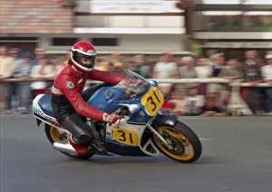 Images Dated 10th June 2021: Ian Mitchell (Suzuki) 1987 Senior Manx Grand Prix
