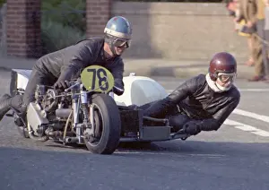 Idris Evans & Tim Matt (Imp) at White Gates: 1969 750 Sidecar TT