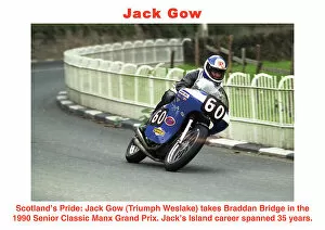 Images Dated 25th March 2023: Jack Gow Triumph Weslake 1990 Senior Classic Manx Grand Prix